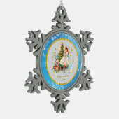 Personalized Nutcracker Ballet Christmas - Gift Schneeflocken Zinn-Ornament (Links)