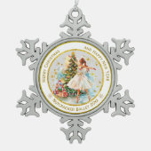 Personalized Nutcracker Ballet Christmas - Gift Schneeflocken Zinn-Ornament (Vorderseite)