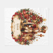 Personalized Nutcracker Christmas Blanket with Nam Fleecedecke (Vorderseite (Horizontal))