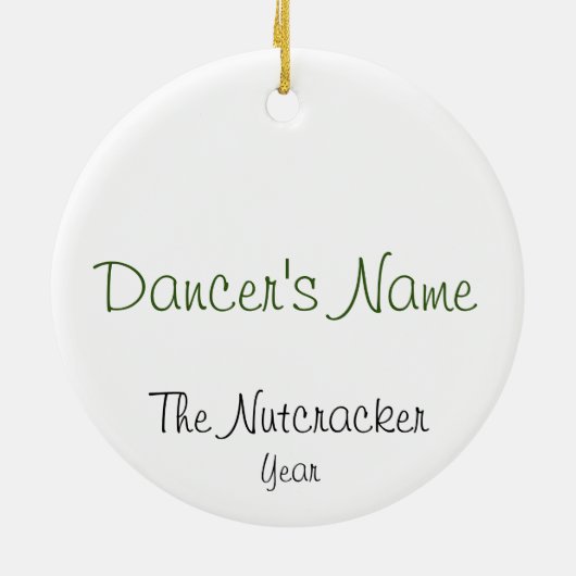 Personalized Nutcracker Clara Keepsake Ceramic Or Keramik Ornament (Hinten)
