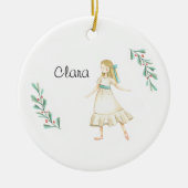 Personalized Nutcracker Clara Keepsake Ceramic Or Keramik Ornament (Vorne)