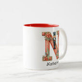 Personalized Nutcracker Monogram N Christmas  Zweifarbige Tasse (VorderseiteRechts)