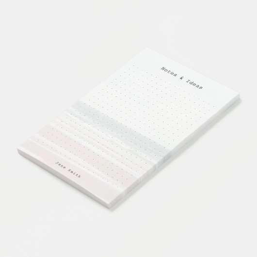 Personalized ocean aesthetic dot Grid Post-it Klebezettel (angewinkelt)