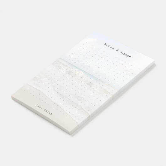 Personalized ocean aesthetic dot Grid Post-it Klebezettel (angewinkelt)