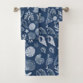 Personalized Ocean Seashell & Starfish Towel  Badhandtuch Set (Insitu)
