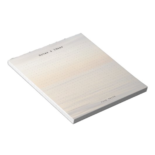 Personalized ocean sunset aesthetic dot Grid Notizblock (angewinkelt)