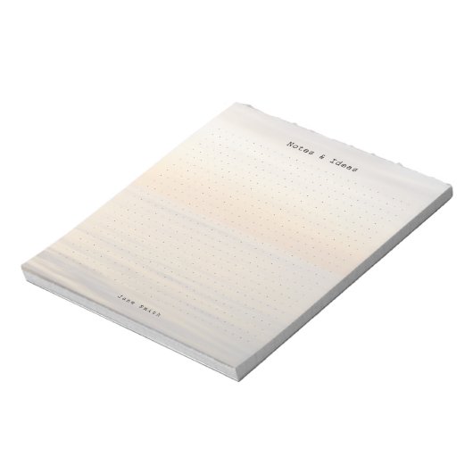 Personalized ocean sunset aesthetic dot Grid Notizblock (Rotiert)