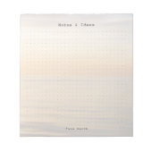 Personalized ocean sunset aesthetic dot Grid Notizblock (Vorderseite)