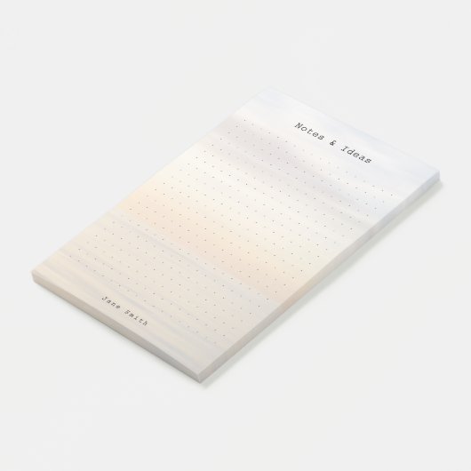 Personalized ocean sunset aesthetic dot Grid  Post-it Klebezettel (angewinkelt)