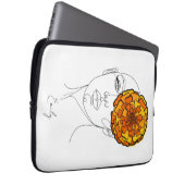 Personalized October Birth Flower Portrait Laptopschutzhülle (Vorne Rechts)