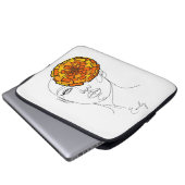 Personalized October Birth Flower Portrait Laptopschutzhülle (Vorne Knopf)