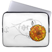 Personalized October Birth Flower Portrait Laptopschutzhülle (Vorderseite)