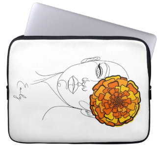 Personalized October Birth Flower Portrait Laptopschutzhülle
