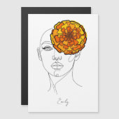 Personalized October Birth Flower Portrait Magneteinladung (Vorne/Hinten)