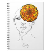 Personalized October Birth Flower Portrait Notizblock (Vorderseite)