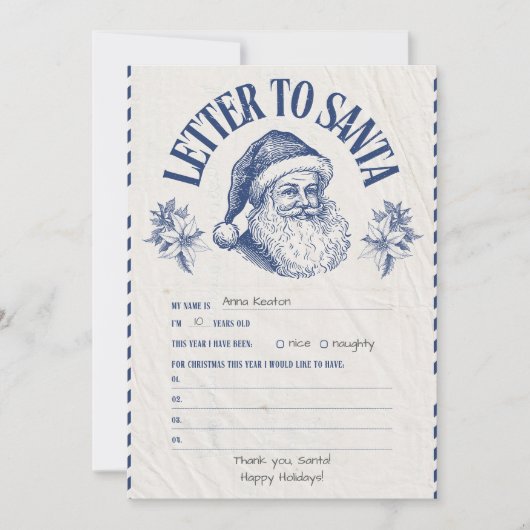 Personalized Official North Pole Letter From Santa Einladung (Vorderseite)