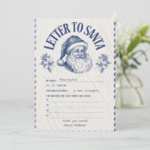 Personalized Official North Pole Letter From Santa Einladung (Stehend Vorderseite)