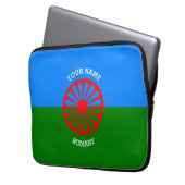 Personalized Official Romany gypsy travellers flag Laptopschutzhülle (Vorderseite Links)