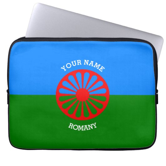 Personalized Official Romany gypsy travellers flag Laptopschutzhülle (Vorderseite)
