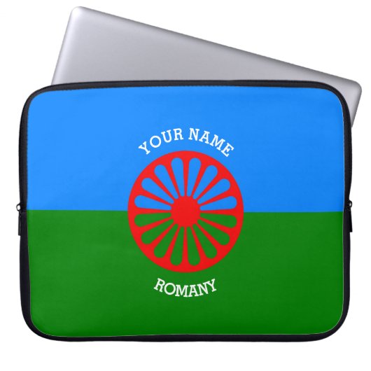 Personalized Official Romany gypsy travellers flag Laptopschutzhülle (Vorderseite)