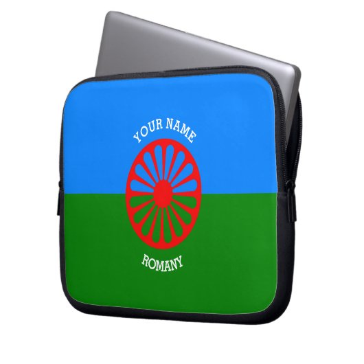 Personalized Official Romany gypsy travellers flag Laptopschutzhülle (Vorderseite Links)