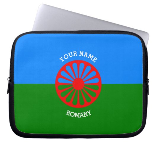 Personalized Official Romany gypsy travellers flag Laptopschutzhülle (Vorderseite)
