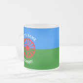 Personalized Official Romany gypsy travellers flag Mattglastasse (Vorderseite Links)