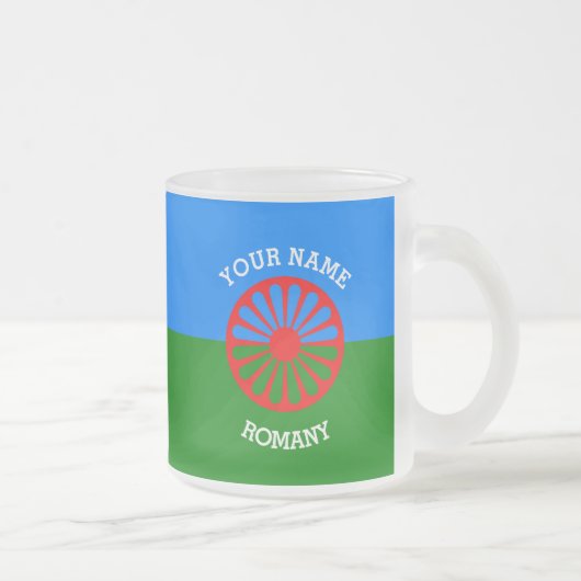 Personalized Official Romany gypsy travellers flag Mattglastasse (Rechts)