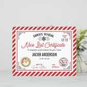 Personalized Official Santa Nice List Certificate (Stehend Vorderseite)