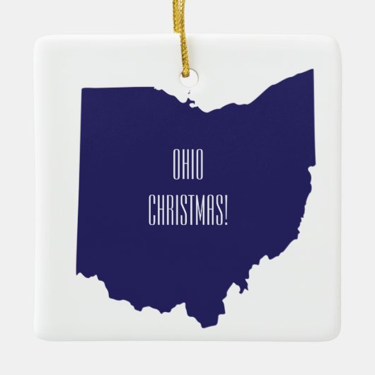 Personalized Ohio Christmas Ornament (Vorderseite)