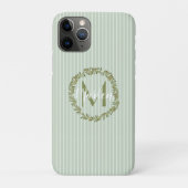 Personalized Olive Wreath Monogram Case-Mate iPhone Hülle (Rückseite)