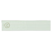 Personalized Olive Wreath Monogram & Family Name Kurzer Tischläufer (Horizontal)