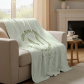 Personalized Olive Wreath Monogram  Fleecedecke