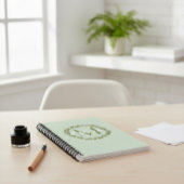 Personalized Olive Wreath Monogram  Notizblock