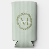 Personalized Olive Wreath Monogram Selters Dosenkühler (Vorderseite)