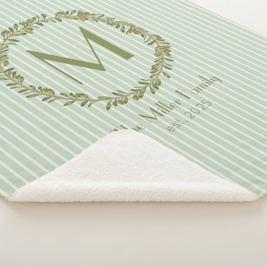 Personalized Olive Wreath Monogram  Sherpadecke (3/4)