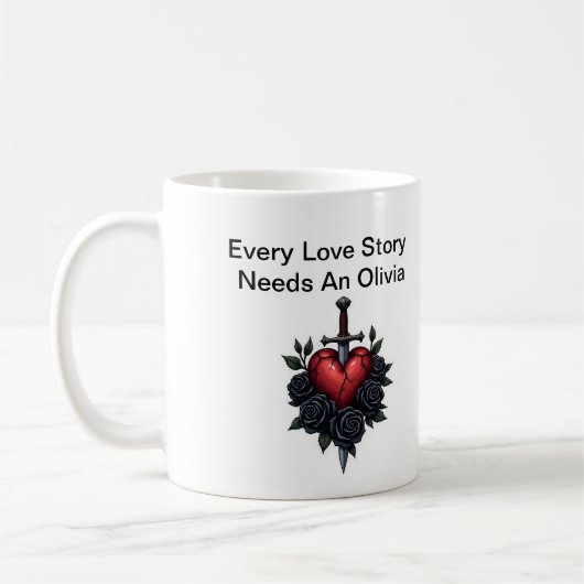 Personalized Olivia Mug – Cute Gift for Her Kaffeetasse (Links)