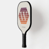Personalized Ombre Monogram honeycomb hexagon Pickleball Schläger (Links)