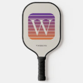 Personalized Ombre Monogram square Pickleball Schläger (Vorderseite)