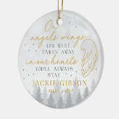 Personalized On Angels Wings Keramik Ornament (Links)