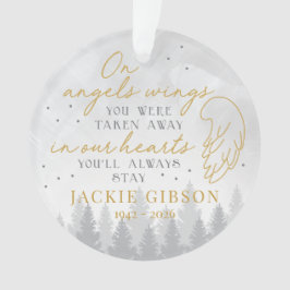 Personalized On Angels Wings Ornament