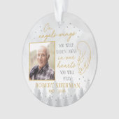 Personalized On Angels Wings Photo Ornament (Vorderseite)