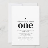 Personalized One Sweetheart First Birthday Einladung (Vorderseite)