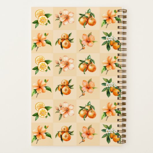 Personalized Orange Blossom & Tangerine Notizblock (Rückseite)