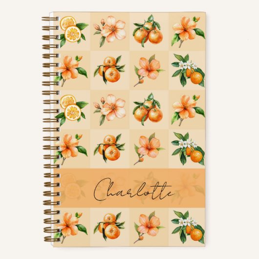 Personalized Orange Blossom & Tangerine Notizblock (Vorderseite)