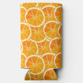 Personalized Orange Citrus Monogram Can Cooler Selters Dosenkühler (Rückseite)