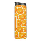 Personalized Orange Citrus Monogram Thermosbecher (Nach rechts gedreht)