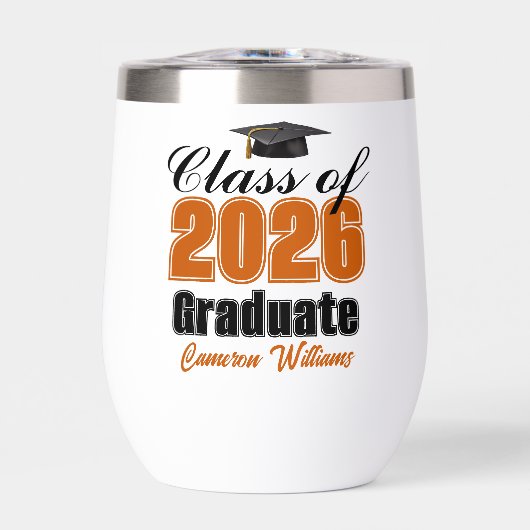 Personalized Orange Class of 2026 Graduation (Vorderseite)