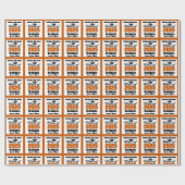 Personalized Orange Class of 2026 Graduation Geschenkpapier (Flach)