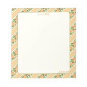 Personalized Orange Grove Striped Notepad   Notizblock (Vorderseite)